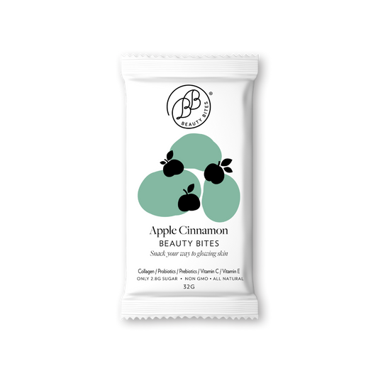 Apple Cinnamon Beauty Bites packaging on a white background