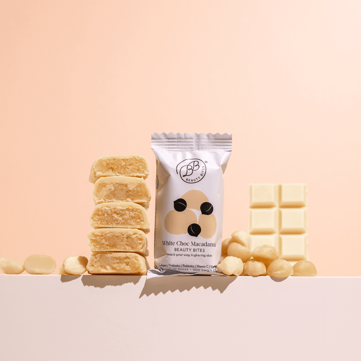 6 Pack - White Choc Macadamia Beauty Bites® 14 x 32g