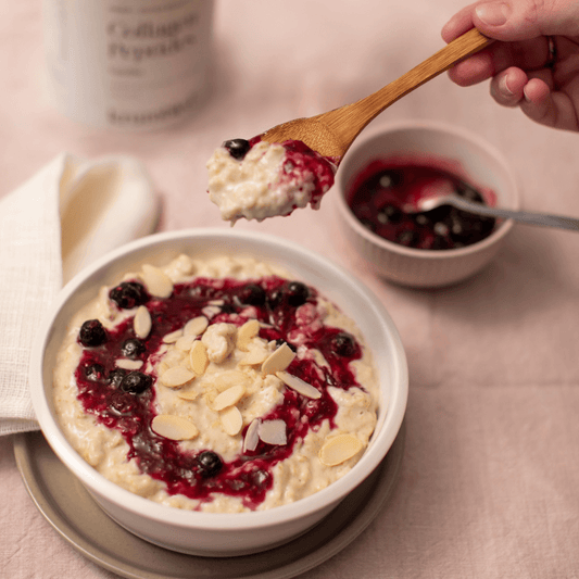 Custard Oatmeal with Berry Compote