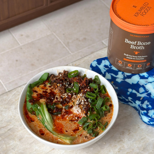 Spicy Coconut Beef Broth Bowls