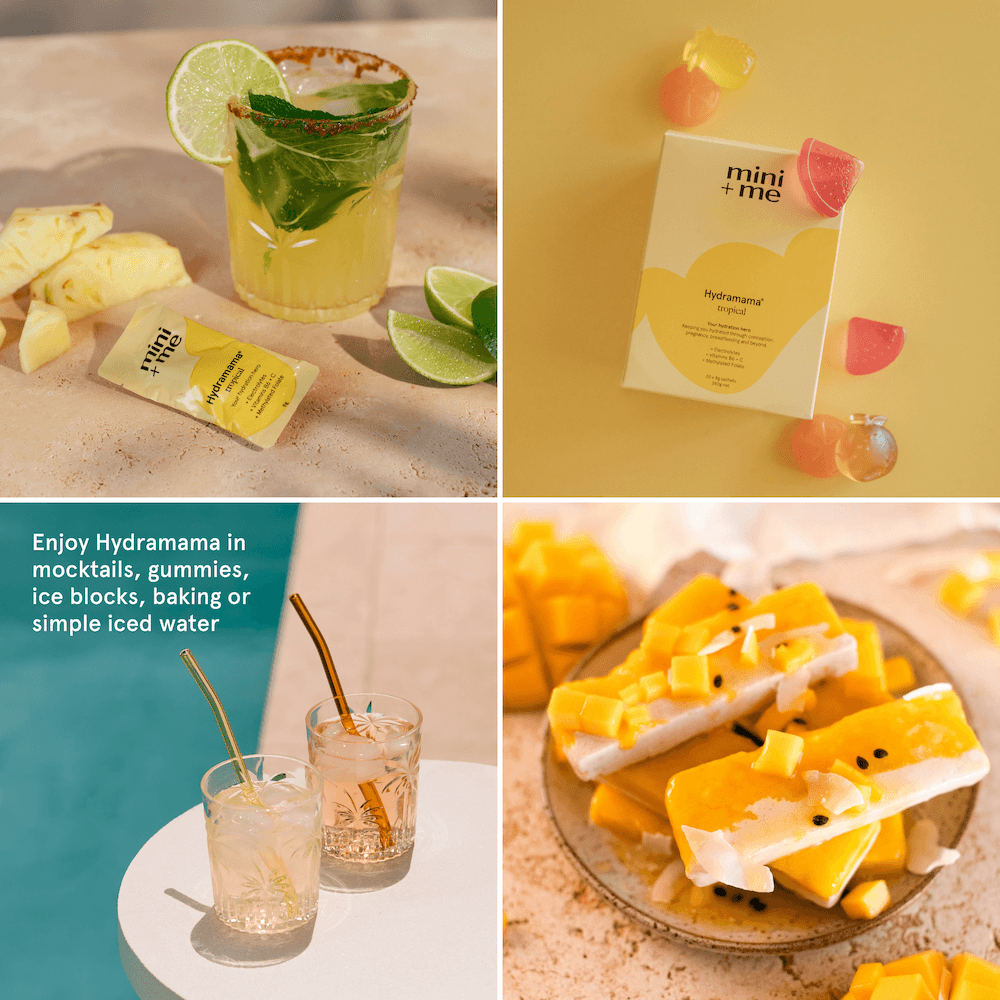Enjoy your Hydramama Tropical in mocktails, gummies, ice blocks, baking or simple iced water.