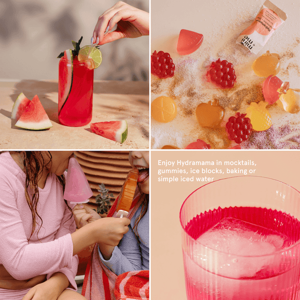Enjoy your Hydramama Watermelon + Lime in mocktails, gummies, ice blocks, baking or simple iced water.